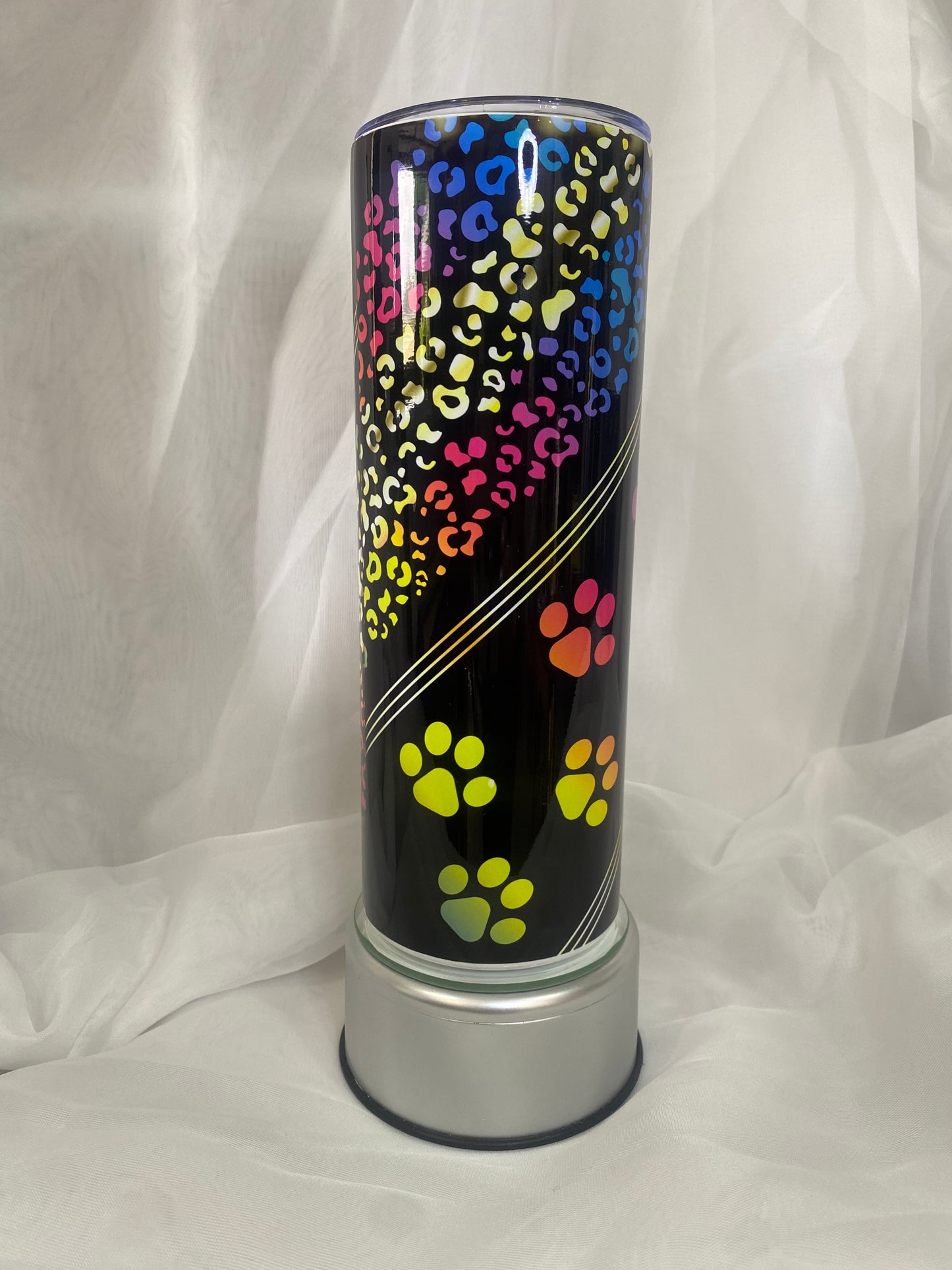 Tumbler - Rainbow Leopard Paw Prints